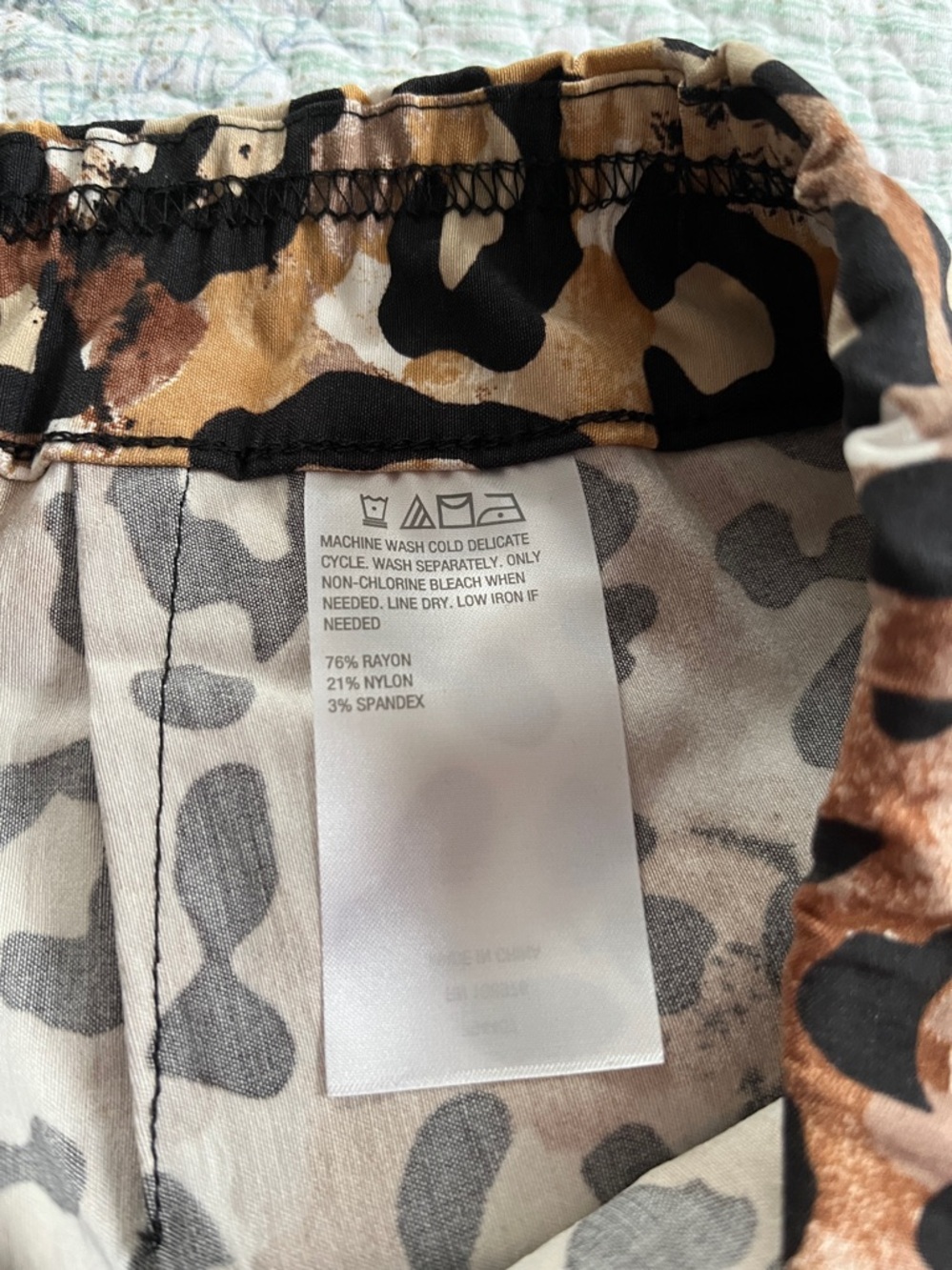 IMAN Leopard Print summer pants in Tan, Brown & Black - Picture 6 of 10